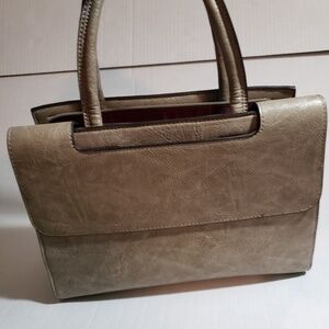 💛Stone Taupe leather bag